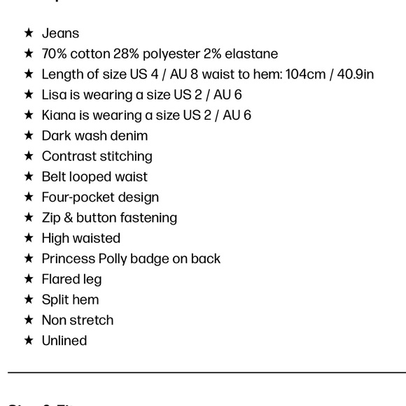 Princess Polly Johnny Flare Jeans - Picture 6 of 6